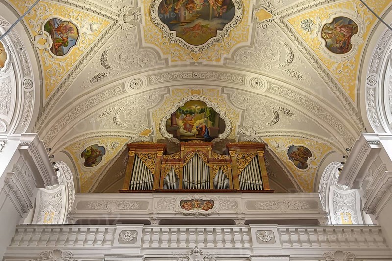Baroque organ in the town parish church of St. Oswald