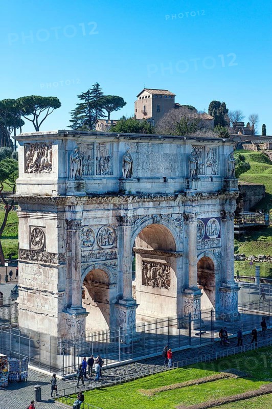 View of Constantine's Arch from elevated position on the side