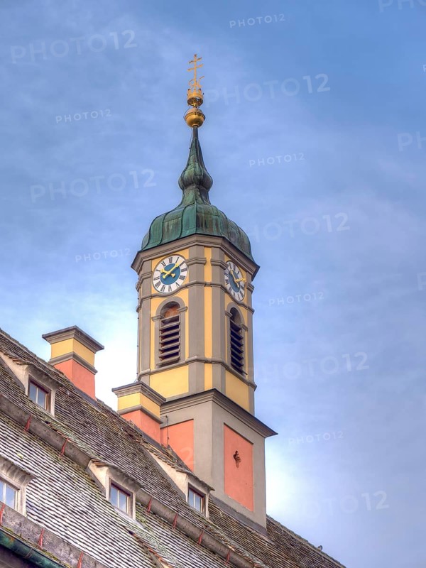 The tower above the roof of the former Ursuline Church of the Holy Trinity and Adult Education Centre today