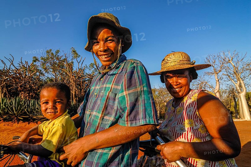 Family on a bicycle