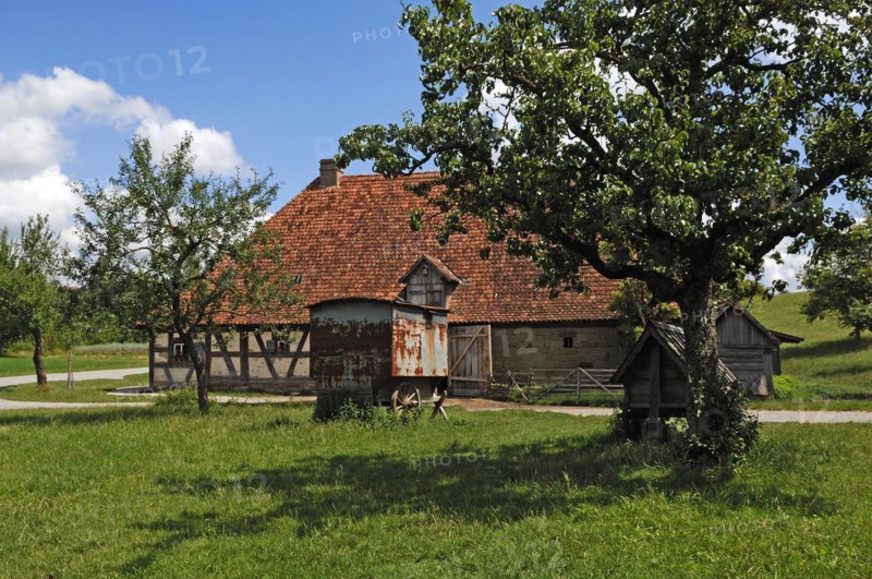 Shepherds house with stable built 1744 in front Shepherds cart