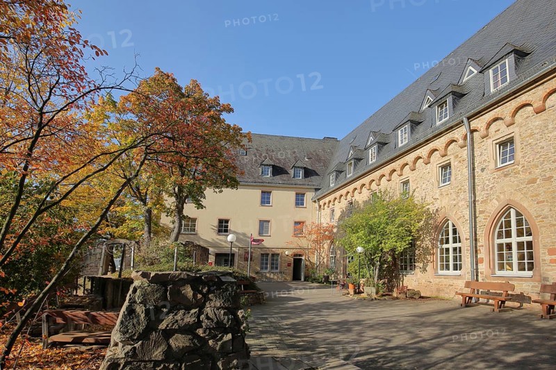 Inner courtyard of Ebernburg in autumn