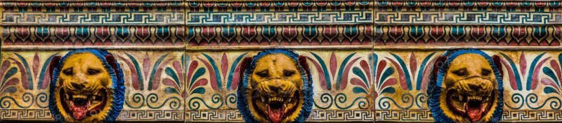 Lion-headed gargoyles from the Temple of Zeus in Himera