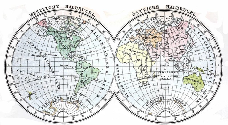 Earth map in Mercator projection