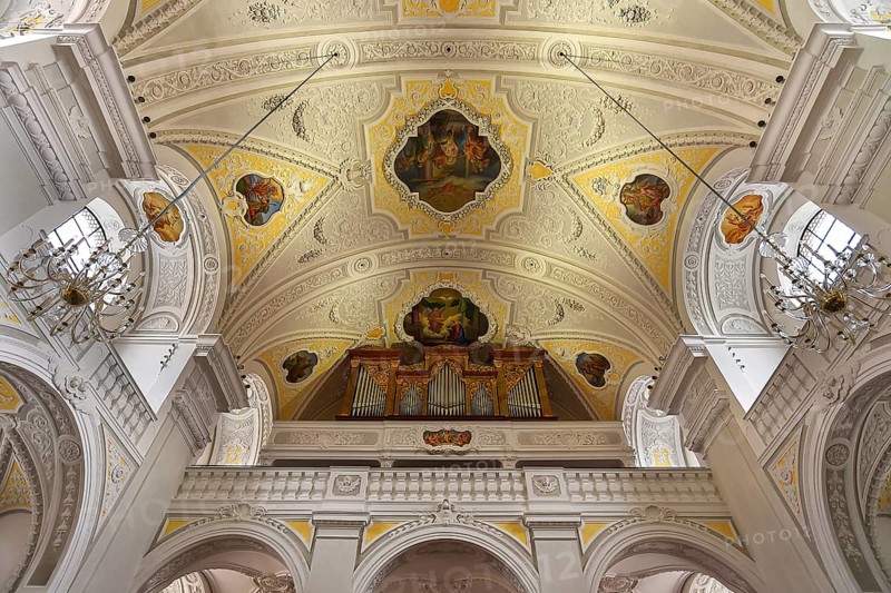 Baroque organ in the town parish church of St. Oswald
