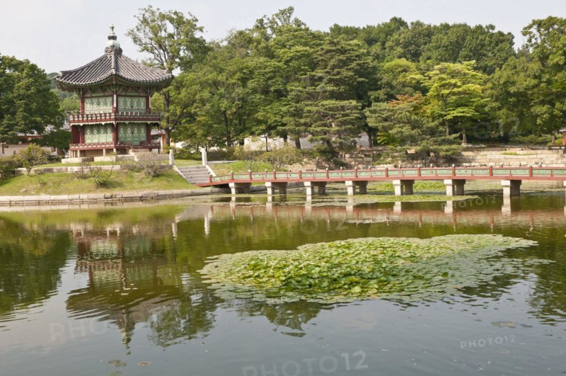 Hyangwonjeong pavillion and pond
