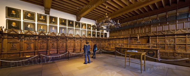 West wall of the Peace Hall with the portraits