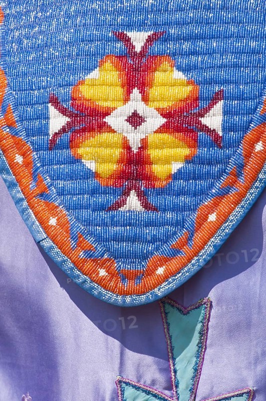 Detail of a female traditional dancer's regalia
