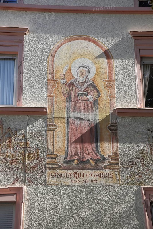 Mural of the Saint Abbess Sancta Hildegardis Hildegard von Bingen 1089-1179