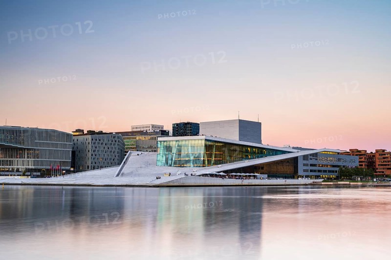 Oslo Opera House in the evening mood