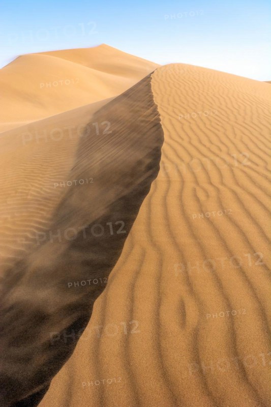 Wanderduenen in der Wueste Erg Chebbi in Suedmarokko. Merzouga