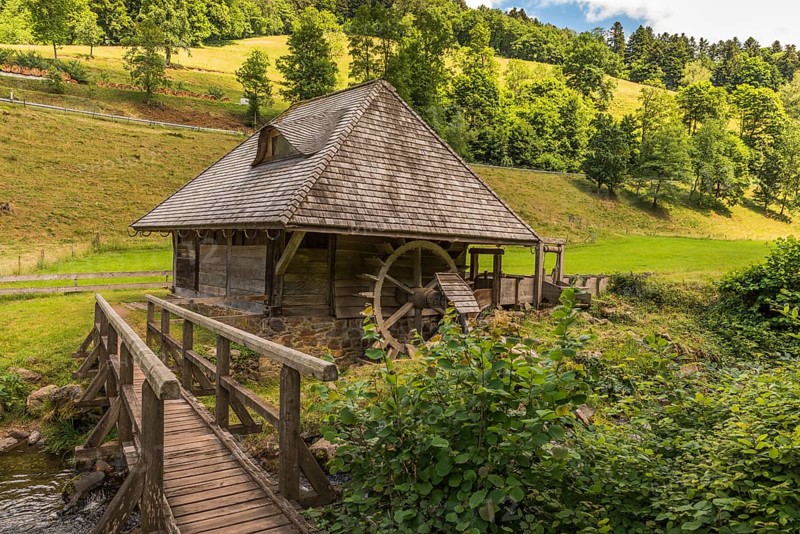 Historic water mill in the Black Forest