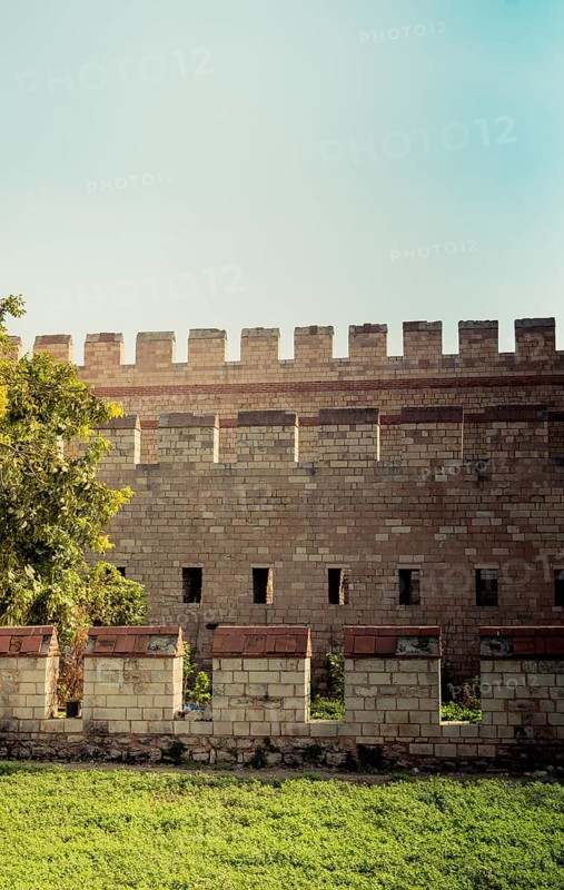 The ancient city walls of Constantinople in Istanbul