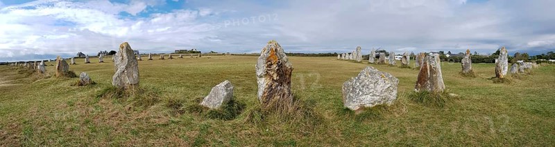 Panoramic photo of stone monoliths