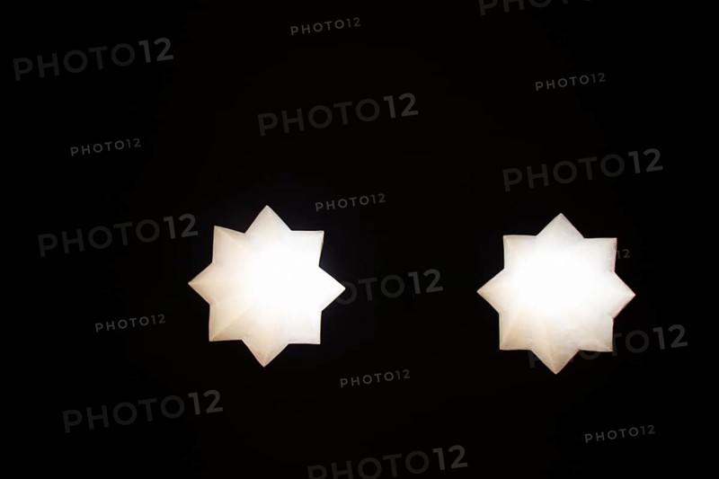 8 pointed star holes through a wall in the view