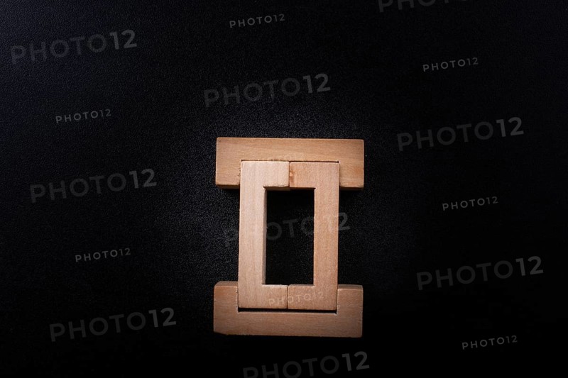 Roman numeral two sign icon symbol made of wood
