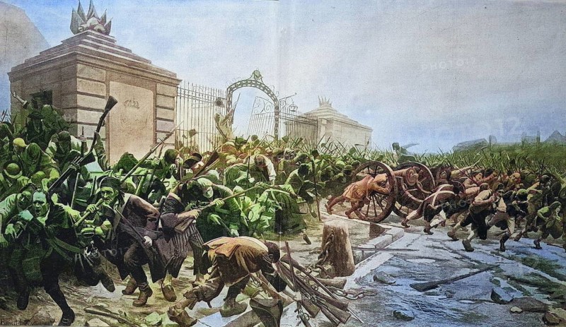 The storming of the Bastille on 14 July 1789