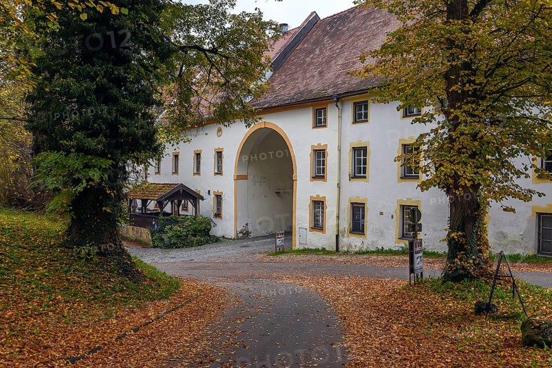 Main entrance portal from 1735 of the former Baumburg Monastery