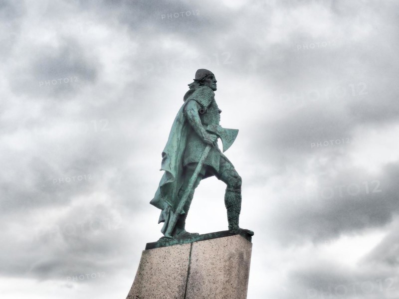 Statue of the first explorer of America Leifur Eiriksson