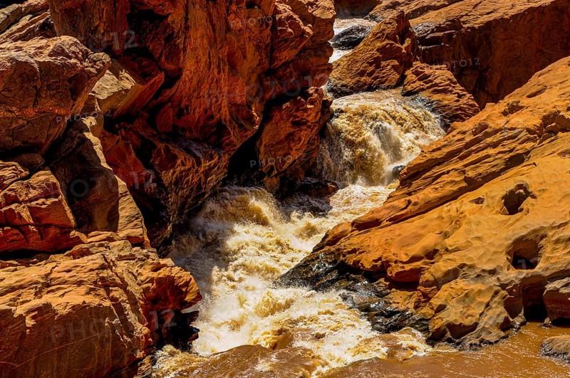 Betsiboka river running through a river gorge