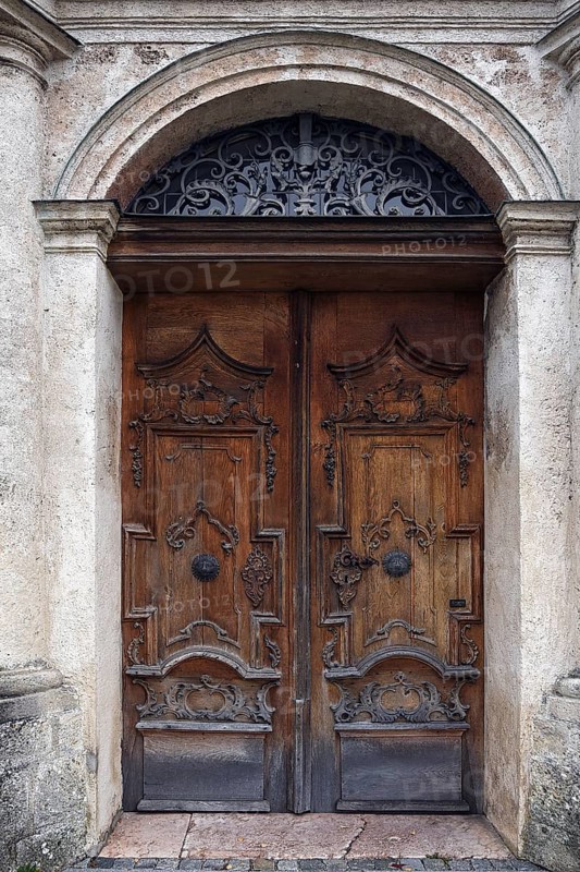 Entrance door of the former monastery church of St. Margareta
