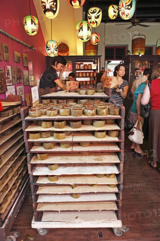 Trolley full of mooncakes