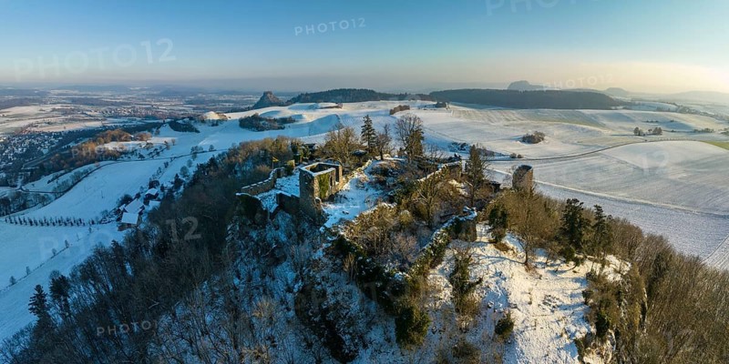 The Maegdeberg castle ruins in Hegau