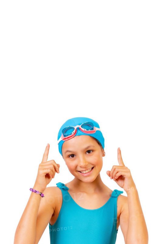 Girl with swimsuit and diving goggles