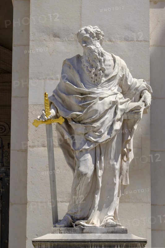 Statue of St. Paul in front of Salzburg Cathedral