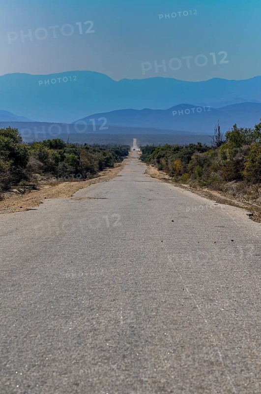 Straight road in southern Madagascar