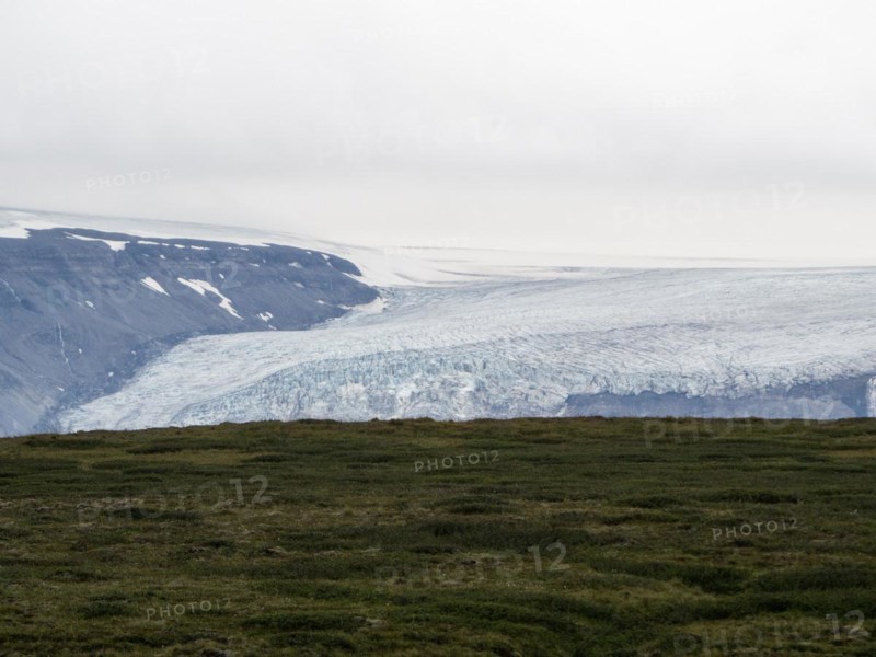 Glaciers and barren landscape