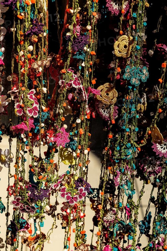 Turkish colorful needle work embroidery flowers as background