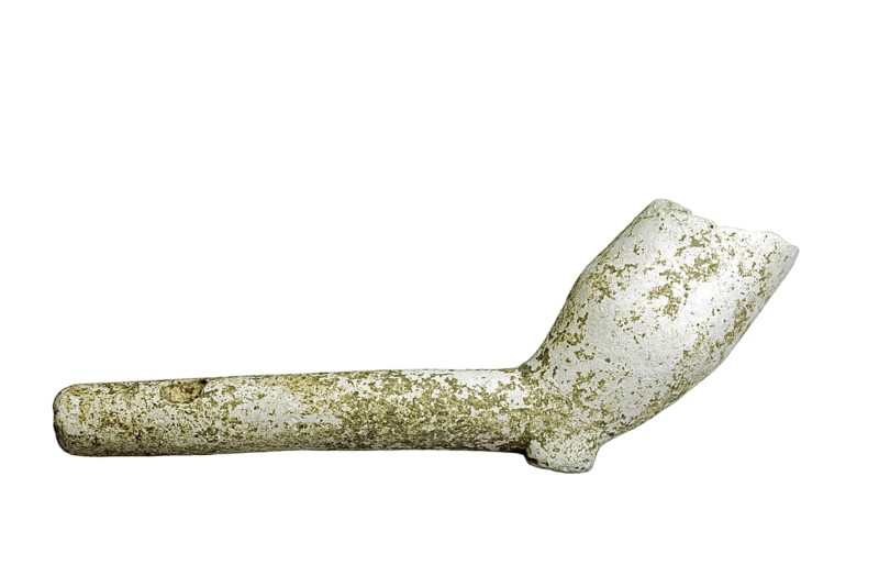 Fragment of 17th century clay tobacco pipe