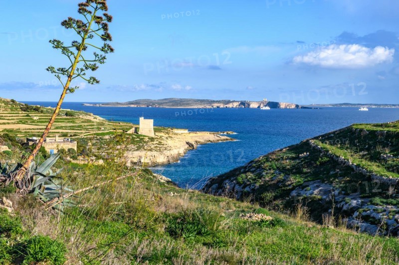View of Comino Island in the background