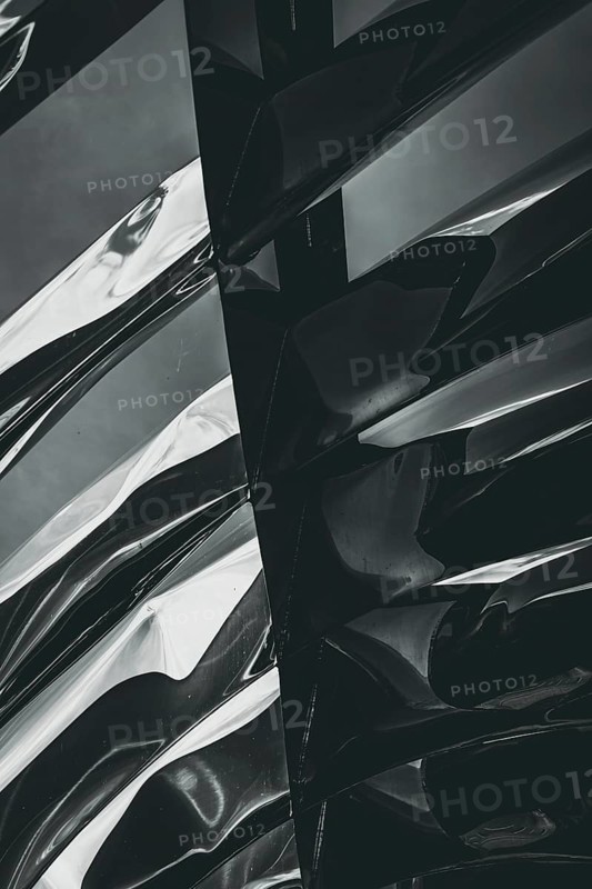 Shiny metal part of the sculpture