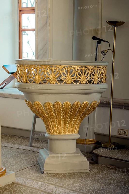 Marble minbar sermon pulpit of Ottoman times in mosque