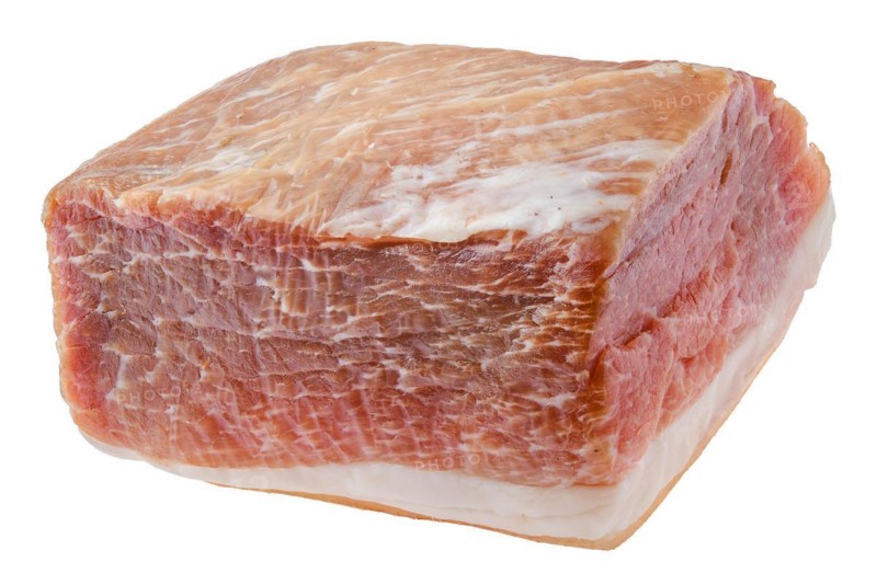 Salted large pork belly joint meat