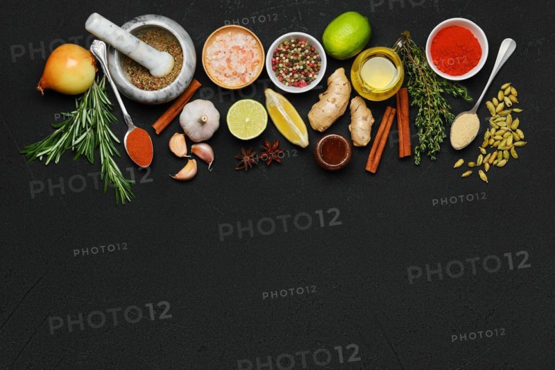 Cooking background with spice