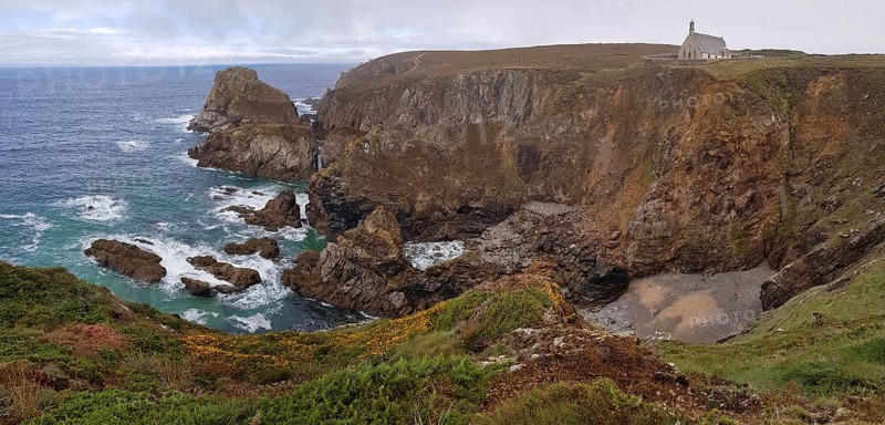 Saint-They Catholic Chapel and the Stone Coast in Pointe du Van