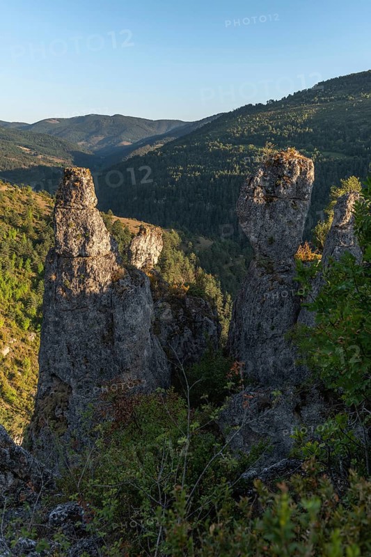 Gorges of Jonte in Cevennes National Park. Meyruies