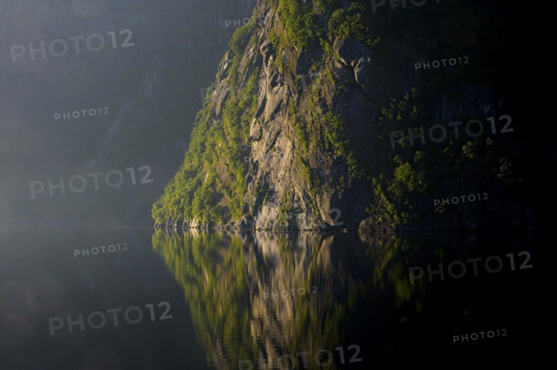 Steep rocky shore at Lysefjord