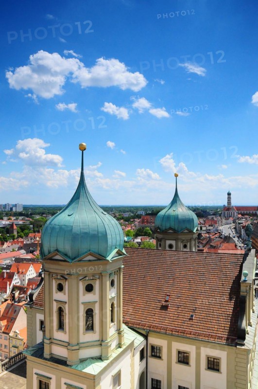 The towers of Augsburg City Hall