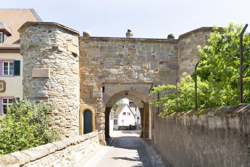 Archway of the medieval town fortification on Schlossgasse