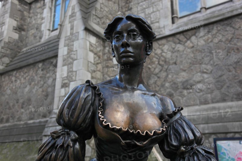 Monument erected in honour of Molly Malone in Dublin on the corner of Grafton Street and Suffolk Street is one of the citys landmarks