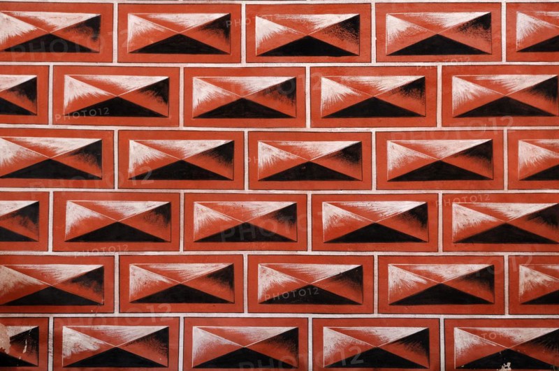 Painted masonry at the Franconian Open Air Museum