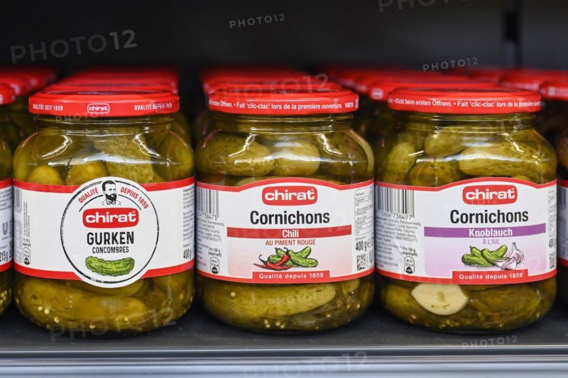 Sales shelf Chirat cucumbers and gherkins