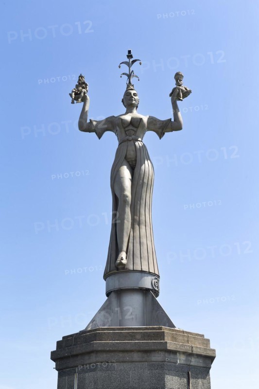 Sculpture Imperia at the entrance to Constance harbour