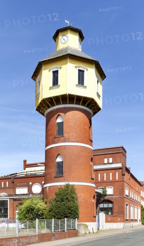 Factory facilities and water tower of the Homann Feinkost food factory