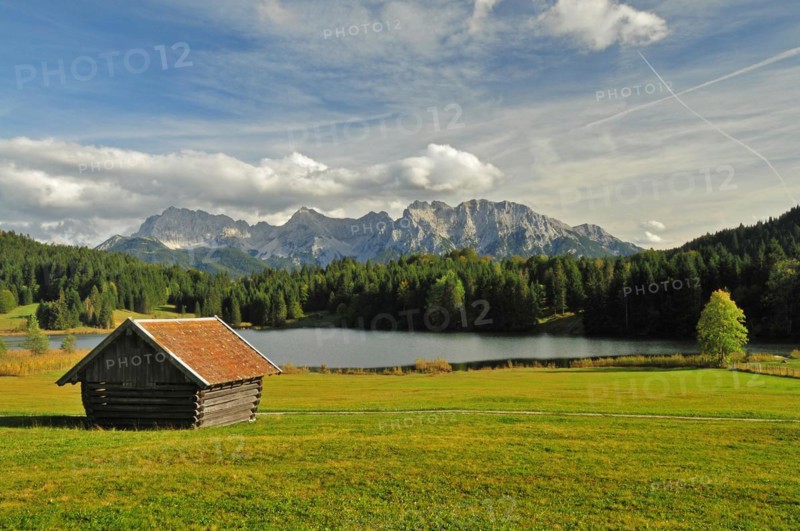 View of the Karwendel Mountains near Mittenwald