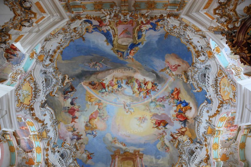 Dome frescoes by Johann Baptist Zimmermann